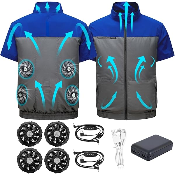 Amazon.co.jp: [Hon&Guan] ファン付きベスト (XL,グレー) : ファッション